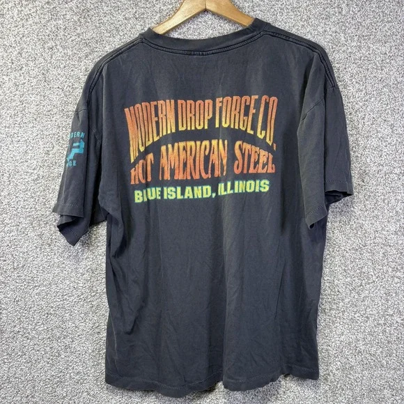 Vintage Harley-Davidson Shirt Mens XL Black Forged Steel Blacksmith Graphic 90s